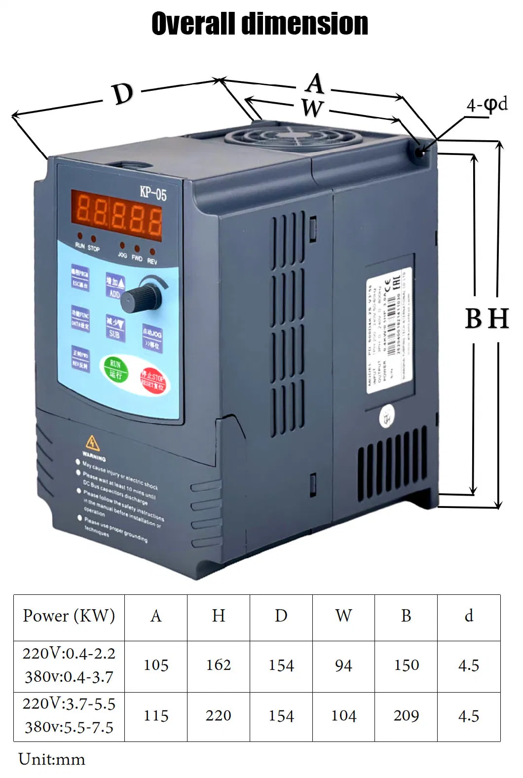 Aikon 220V 380V AC VFD Converter 15kw Frequency Converter Solar Water Pump Inverter Factory Price Frequency Inverter